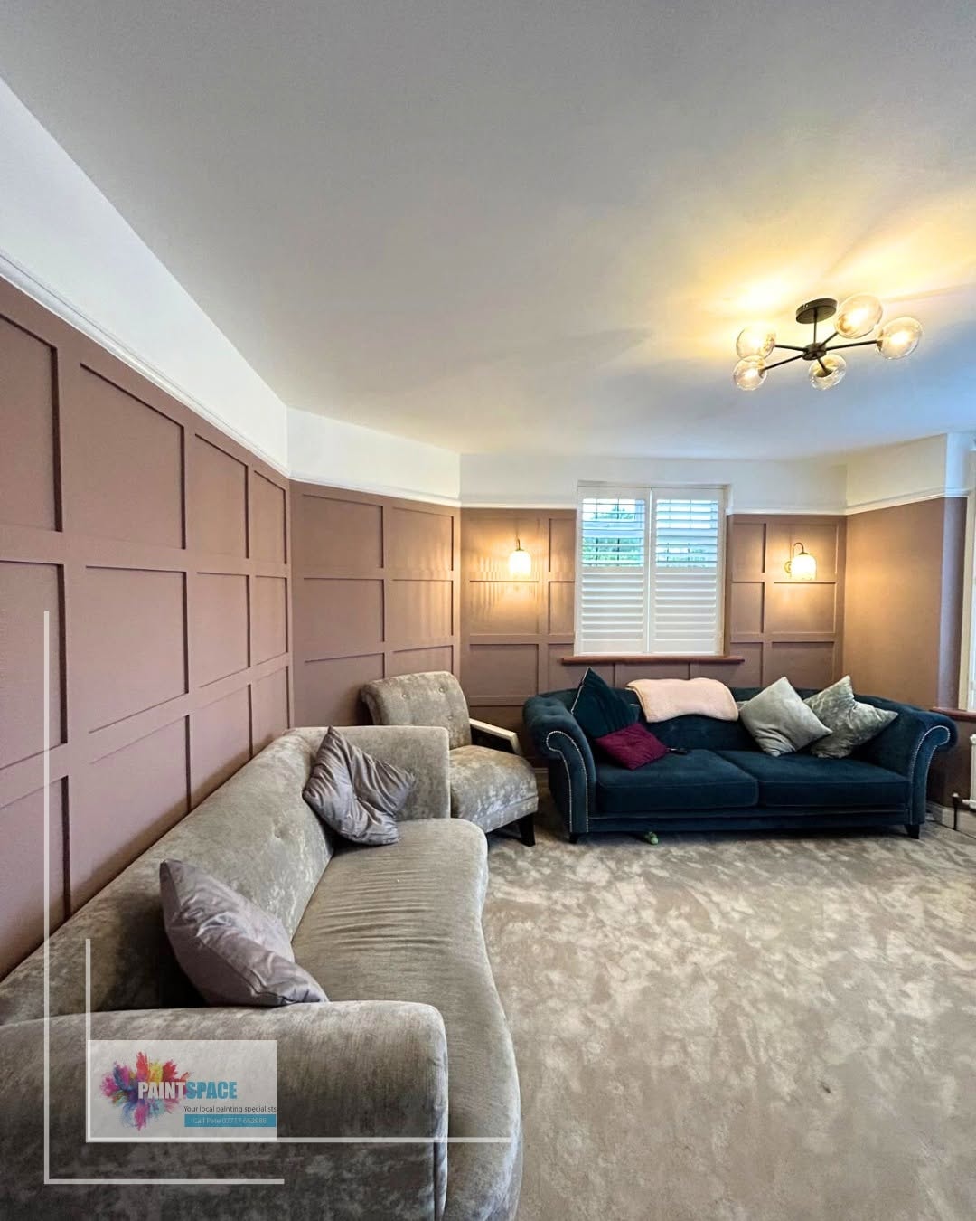 Cinder Rose Panelled Room After